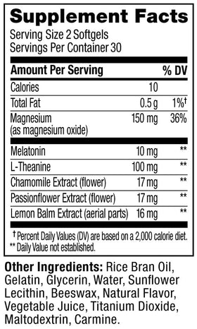 OLLY Ultra Strength Softgels Sommeil gélules à côté d'un livre