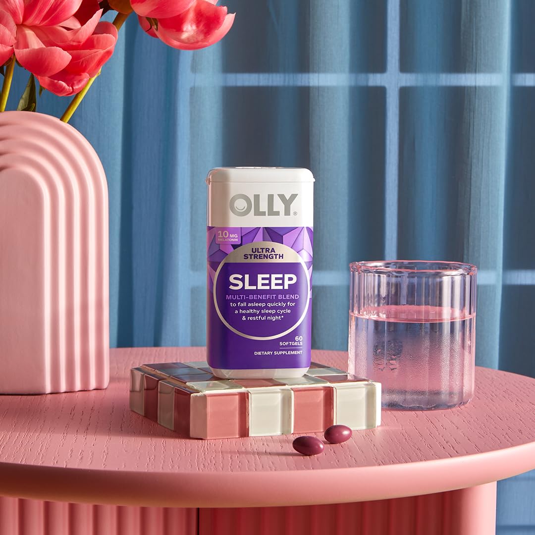 OLLY Ultra Strength Softgels Sommeil gélules avec verre d'eau
