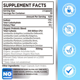 OLOBIO Probiotique capsules avec étiquette et informations