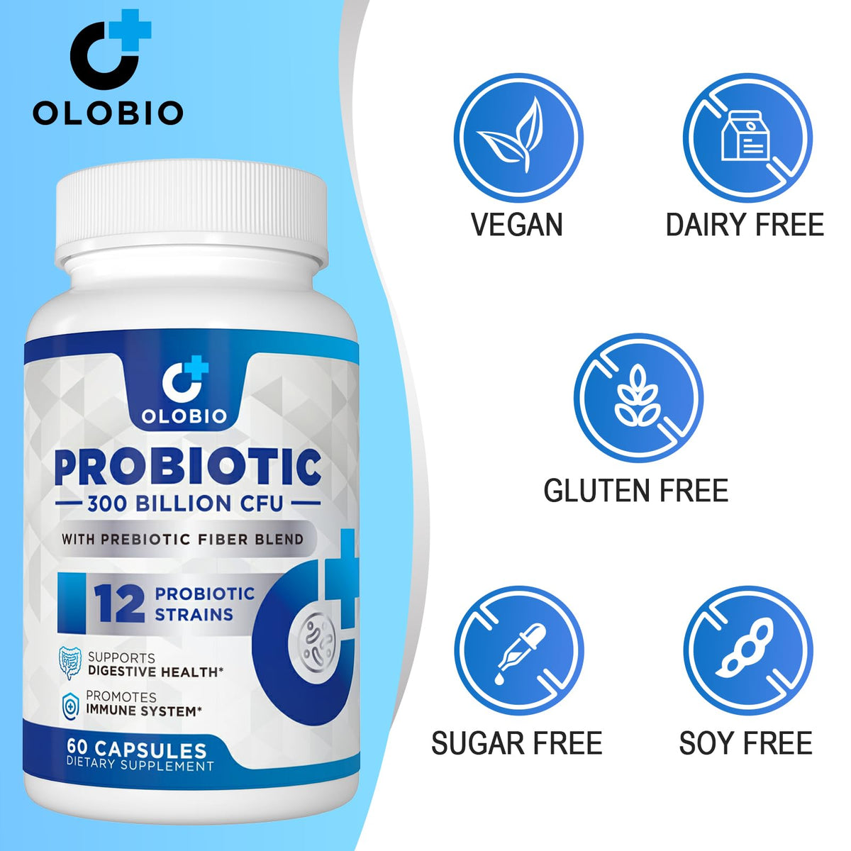 OLOBIO Probiotique étiquette détaillant les ingrédients
