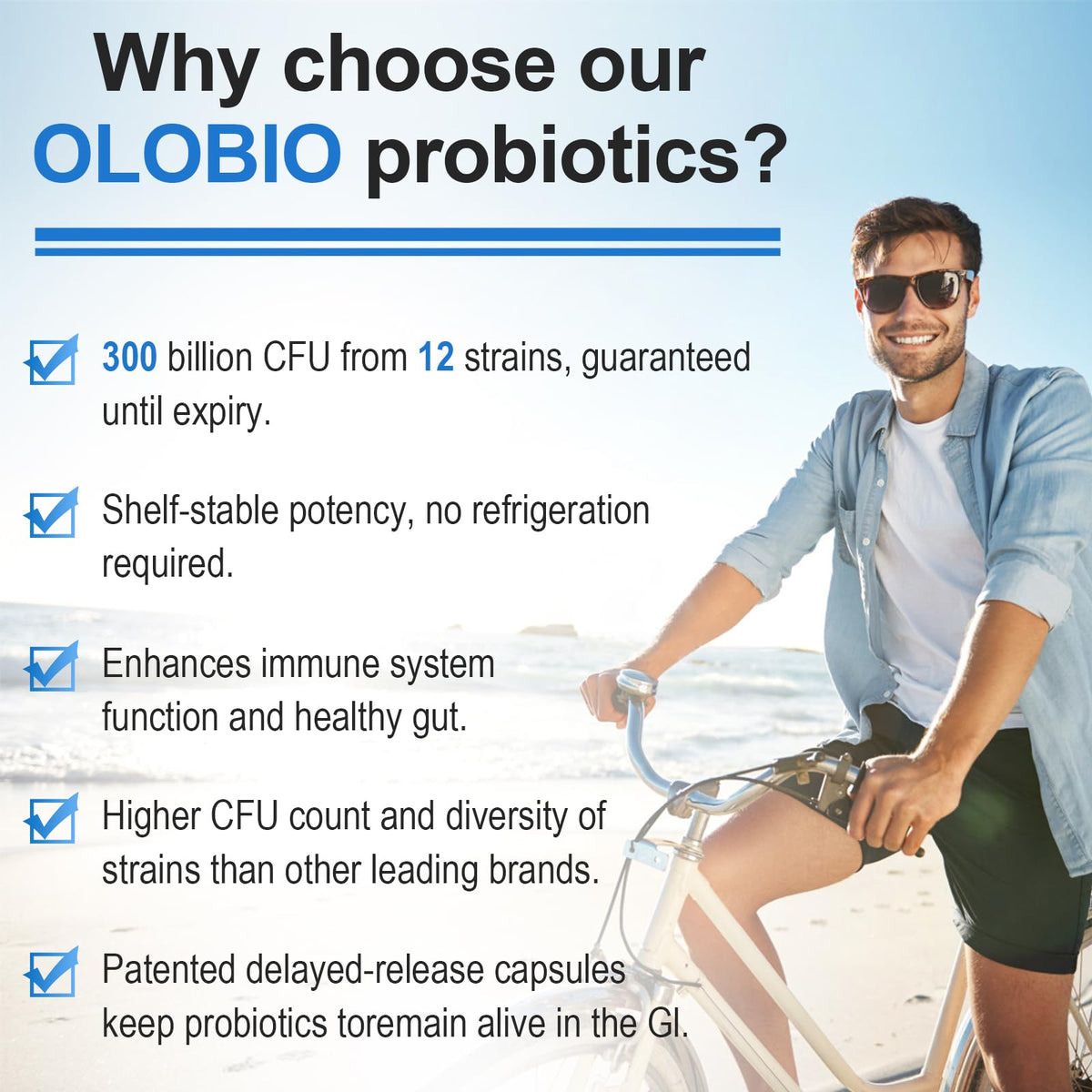 OLOBIO Probiotique flacon avec capsules à côté