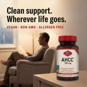 Olympian Labs AHCC 750mg 30 capsules emballage