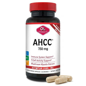 Olympian Labs AHCC 750mg 30 capsules vue de face