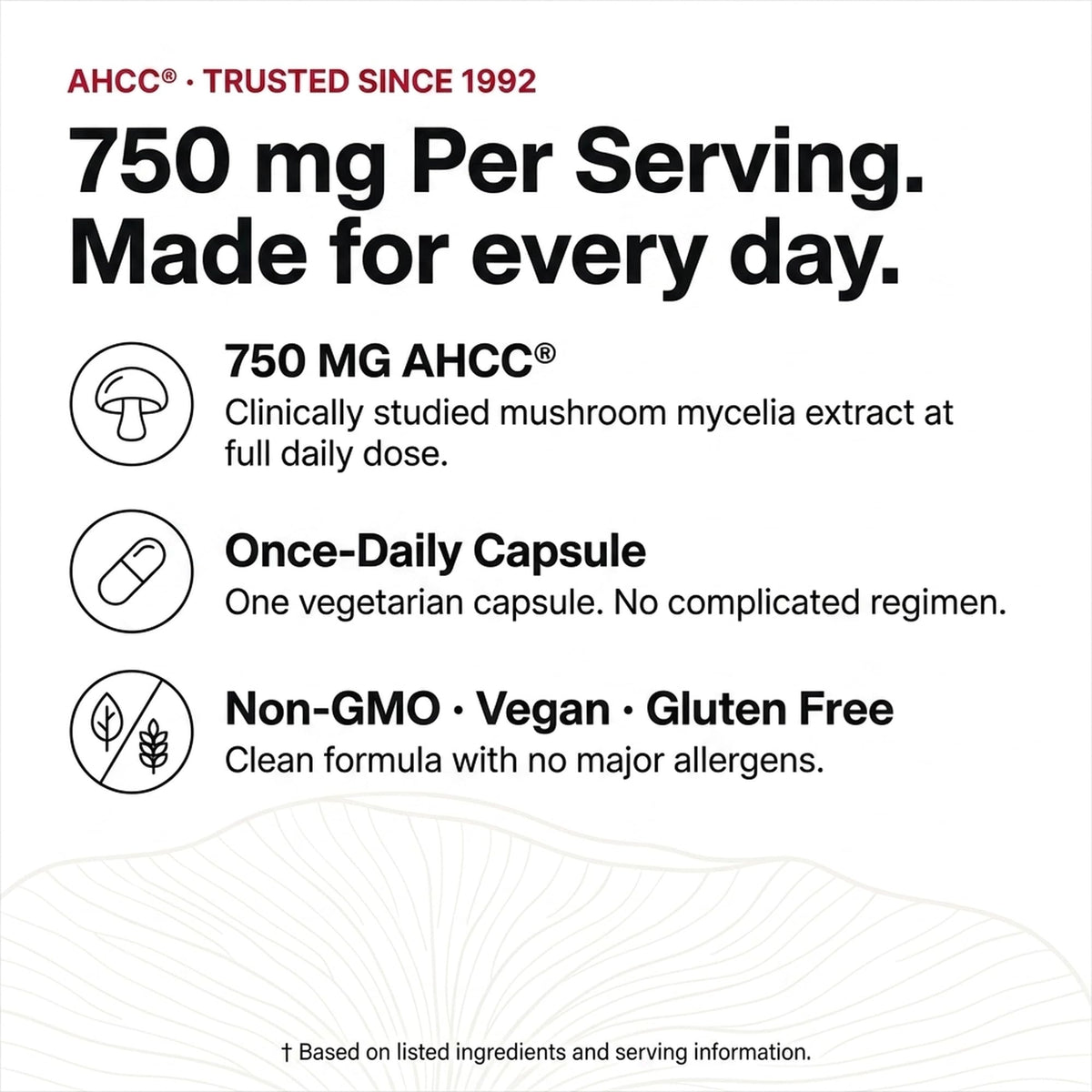 Olympian Labs AHCC 750mg capsules ouvertes