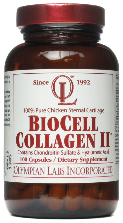 Olympian Labs BioCell Collagen II 1500mg capsules packaging front view