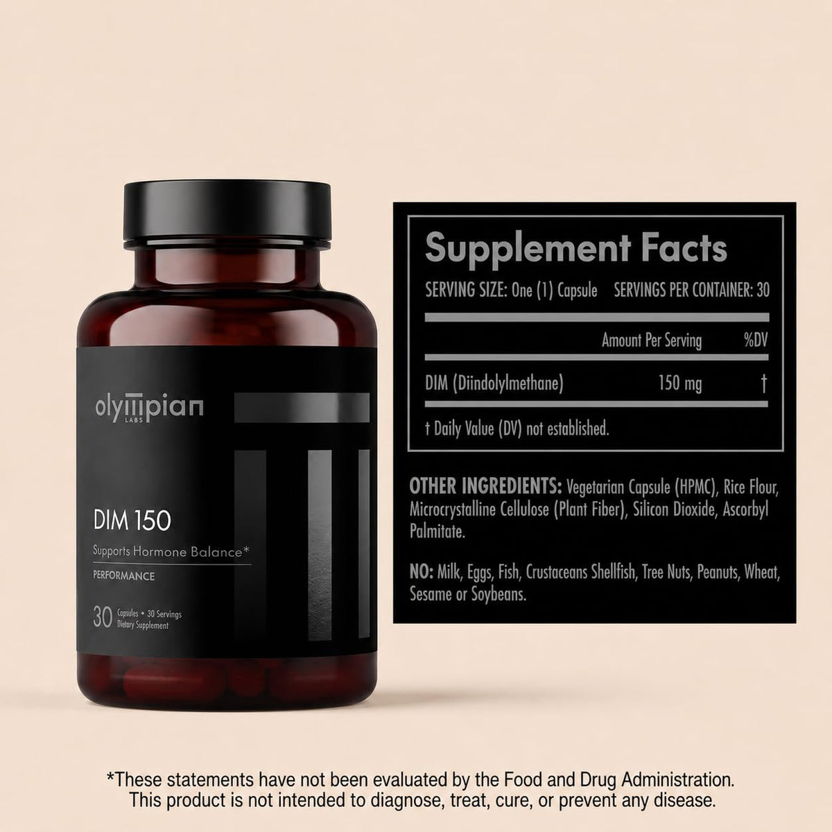 Olympian Labs DIM 150mg capsules side view