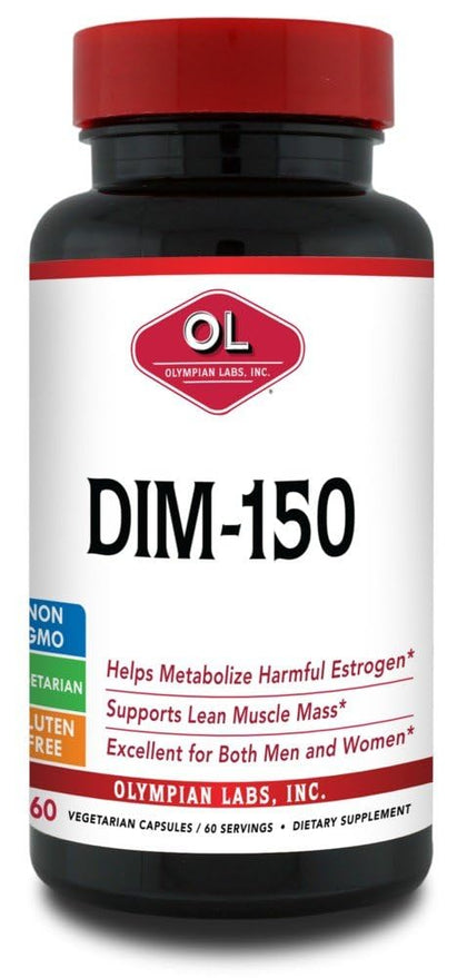 Olympian Labs DIM Diindolylméthane 150mg 60 capsules front view