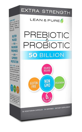 Olympian Labs Lean & Pure prébiotique et probiotique emballage blister