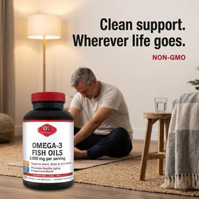 Olympian Labs Mega Omega-3 2000mg dos de l'emballage avec ingrédients
