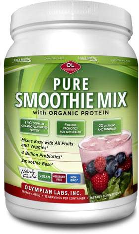 Olympian Labs Pure Smoothie Mix Poudre de Protéine de Pois 522g vue avant