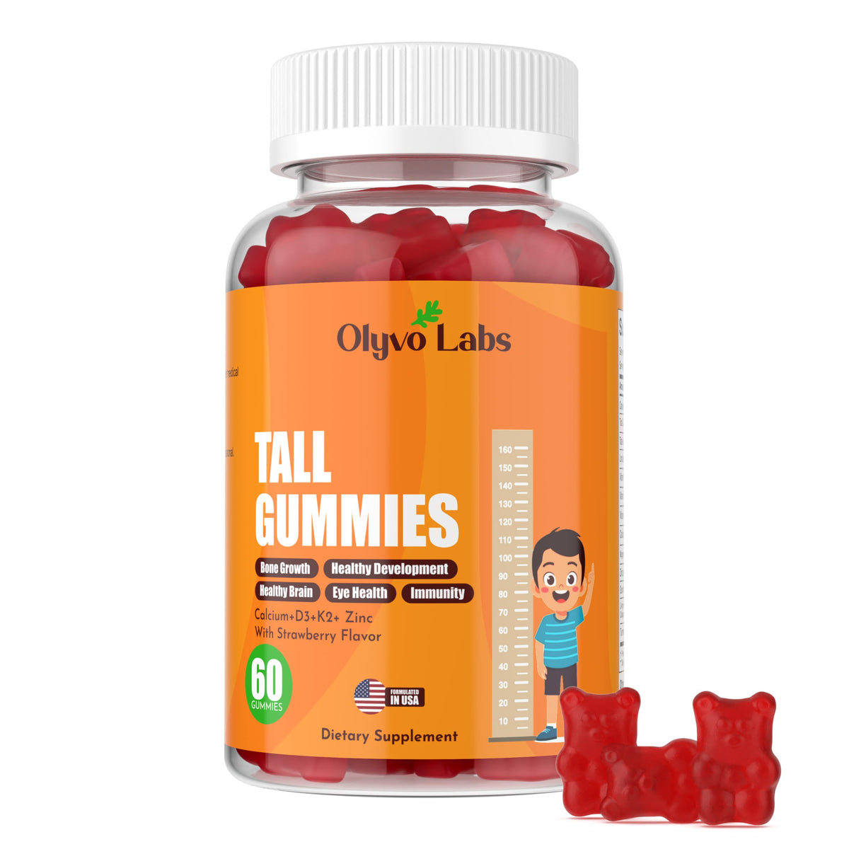Olyvo Labs Gummies de Croissance 60 unités, emballage avant