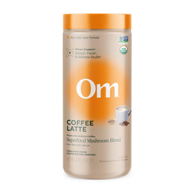 OM MUSHROOM SUPERFOOD Café Latte 299g contenant