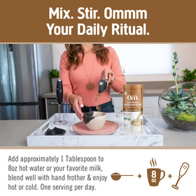 OM MUSHROOM SUPERFOOD Café Latte étiquette et informations