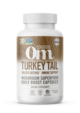OM MUSHROOM SUPERFOOD Capsules de Champignon Turkey Tail 90 unités, vue de face
