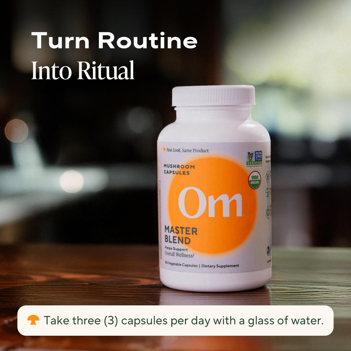 OM MUSHROOM SUPERFOOD Capsules de Champignons Bio - format de capsule