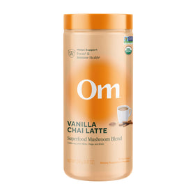 OM MUSHROOM SUPERFOOD Chai Vanille Crémeux 300g vue avant avec emballage