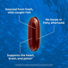 OMAPURE Huile de Poisson Omega 3 en gros plan sur gélules