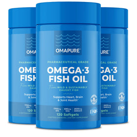 OMAPURE Huile de Poisson Omega 3 flacon avant vue