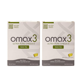 Omax3 Huile de Poisson Omega 3 1500mg boîte avant