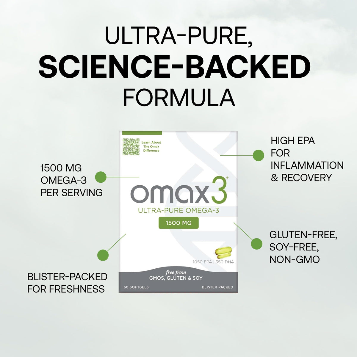 Omax3 Huile de Poisson Omega 3 informations nutritionnelles