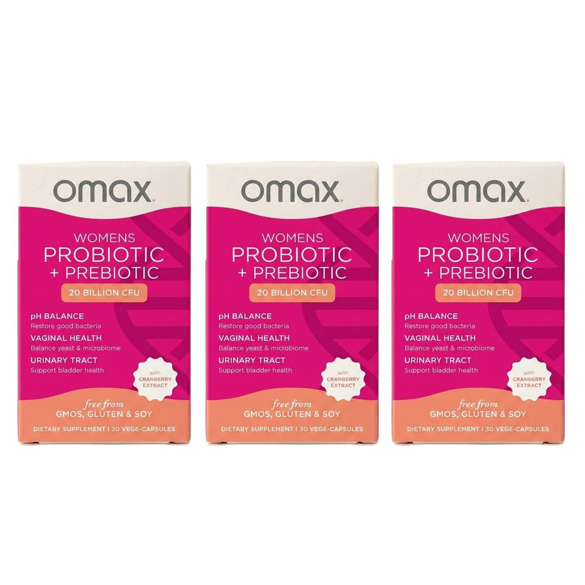 Omax3 Prébiotiques et Probiotiques 20B CFU paquet avant
