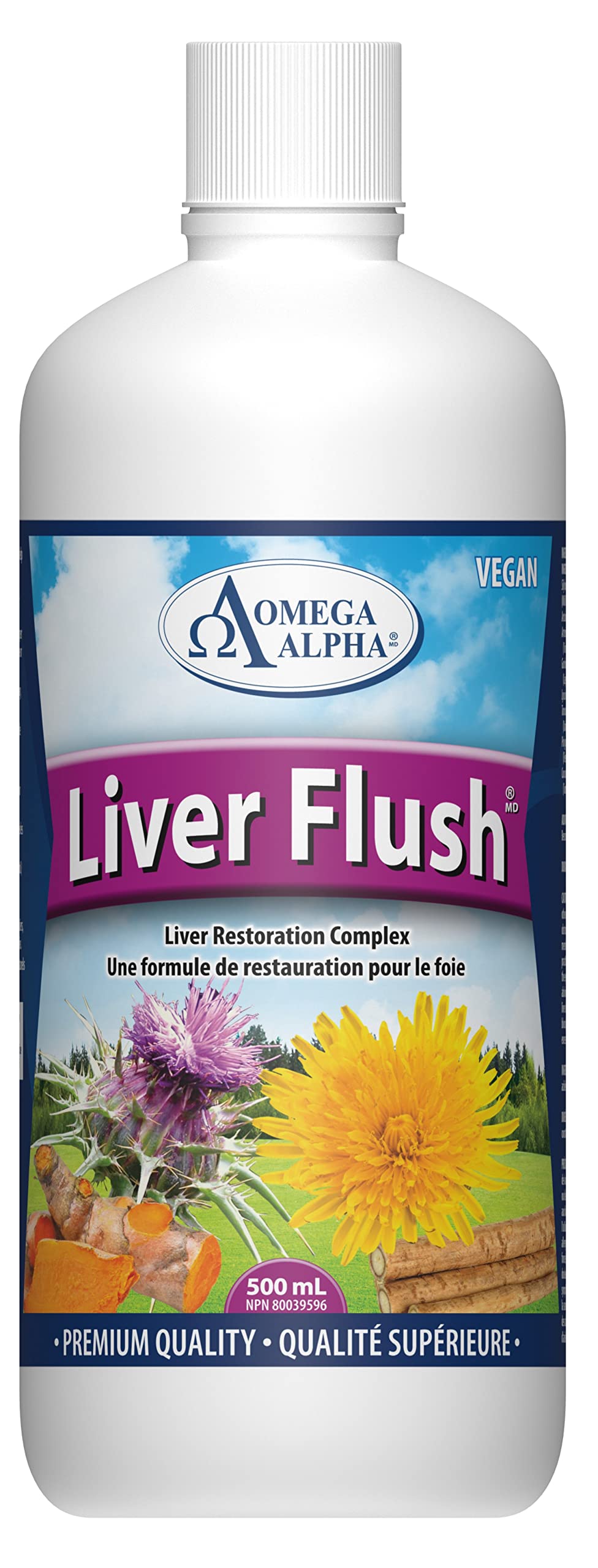 Omega Alpha Liver Flush 500ml bouteille vue avant