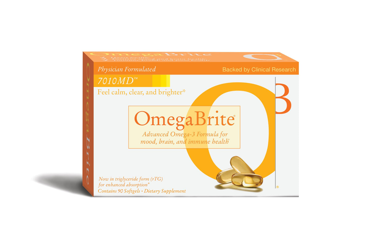 OmegaBrite Omega-3 Avancé boîte de 90 capsules avant vue