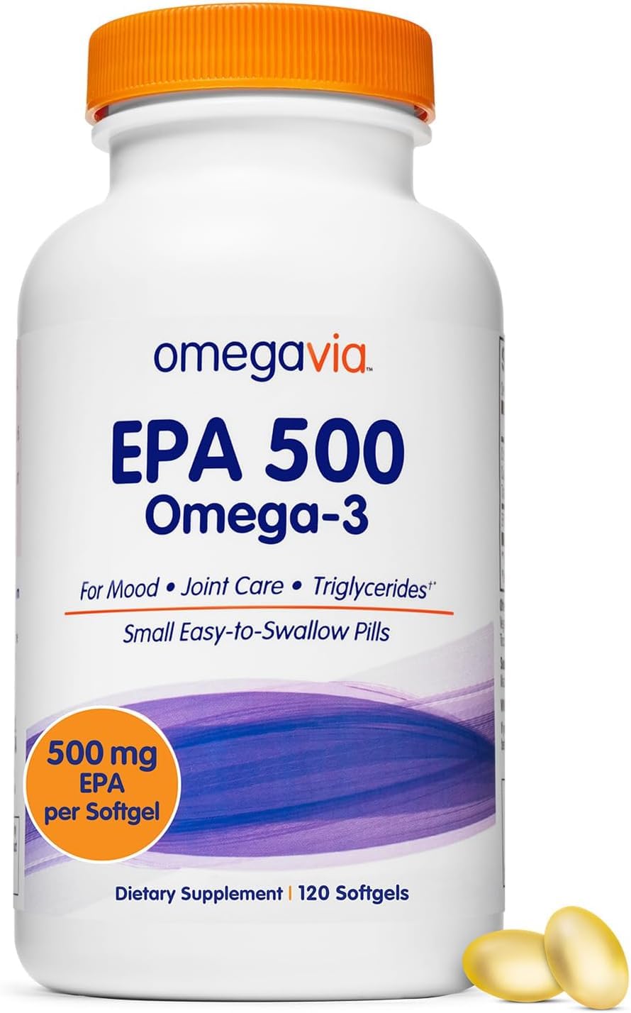 OmegaVia EPA 500 mg capsules, boîte de 120 unités