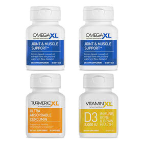 OmegaXL Bundle avec Omega-3 et Vitamine D3 en capsules