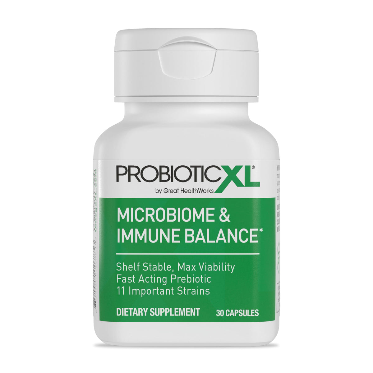 OmegaXL ProbioticXL 30 capsules avec des ingrédients naturels en arrière-plan
