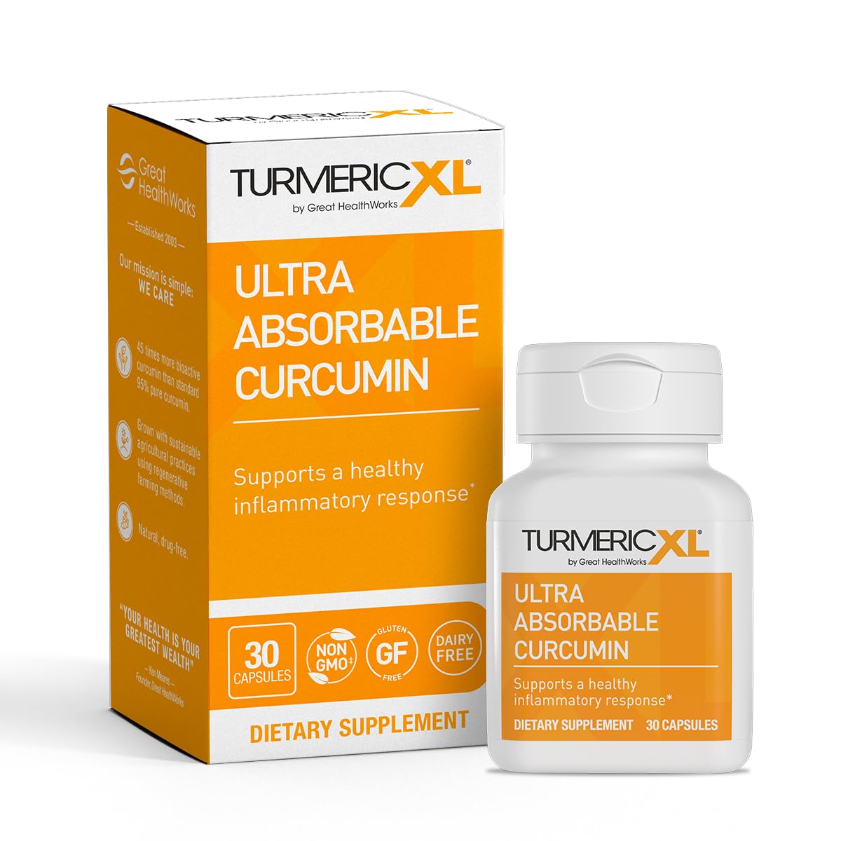 OmegaXL TurmericXL 250mg 30 capsules vue de face