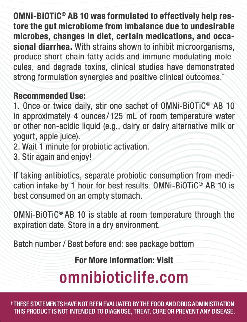 OMNi BiOTiC AB 10 Poudre Probiotique 32g en utilisation