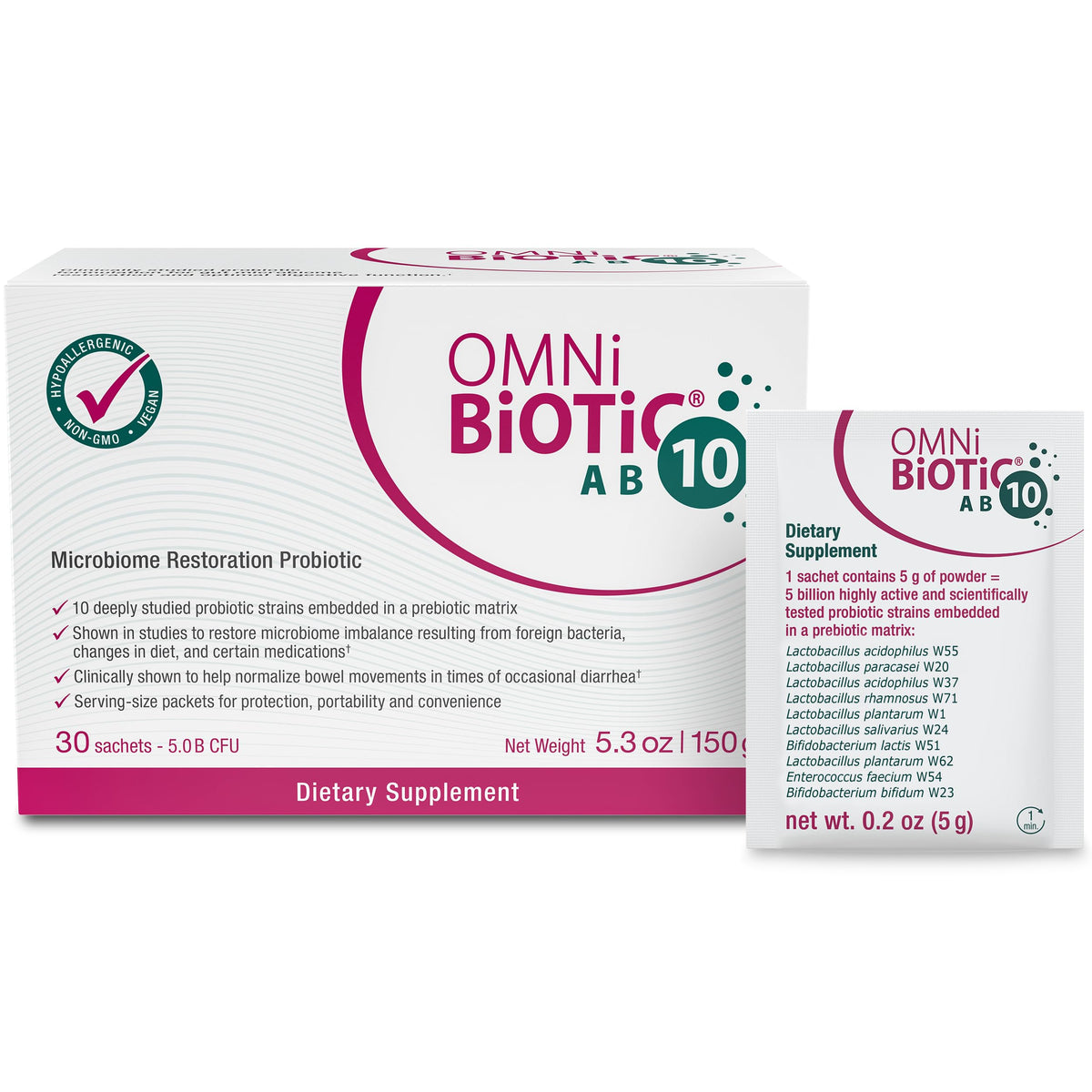 OMNi BiOTiC AB 10 Poudre Probiotique 32g vue avant