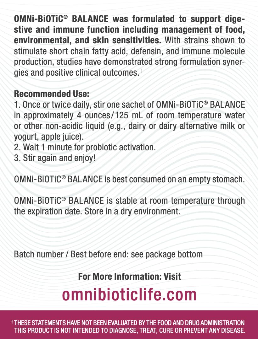 OMNi BiOTiC Balance emballage avec informations