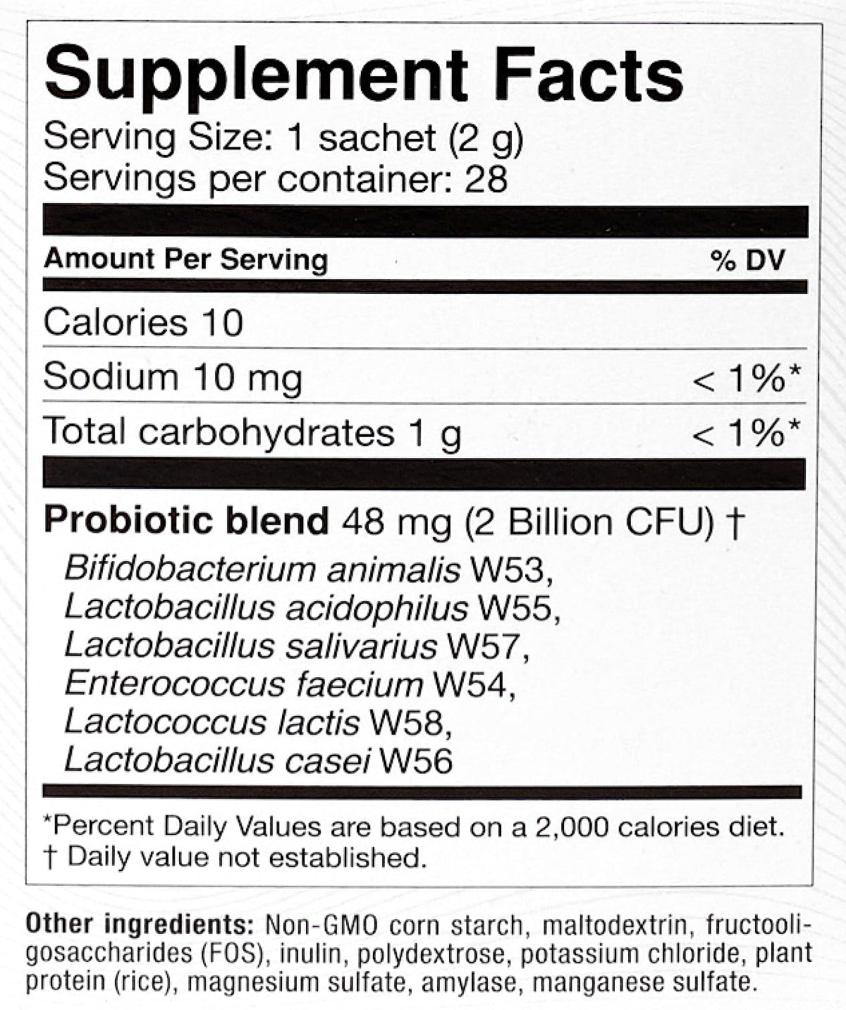 OMNi BiOTiC Balance poudre dans un verre d'eau