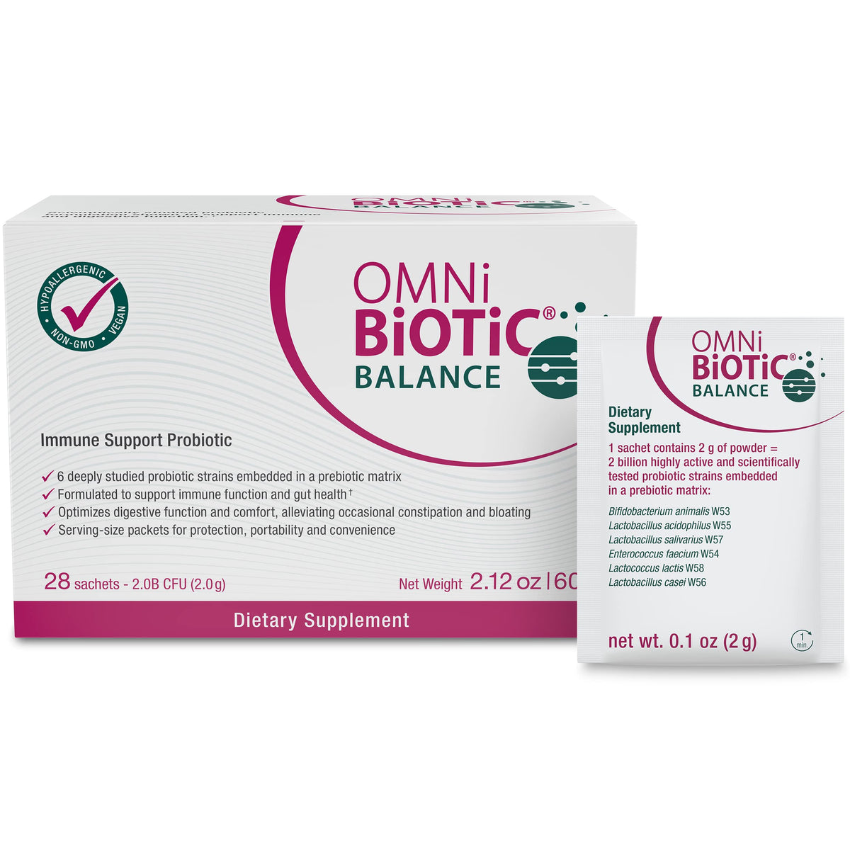 OMNi BiOTiC Balance poudre probiotique 100g vue avant