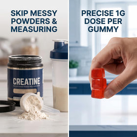 Omni Gummies Gélifiés Créatine 272g gélifiés dans une main