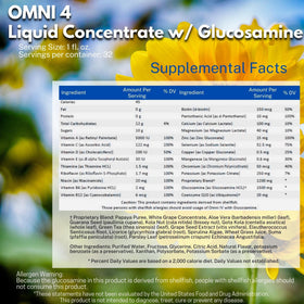 Omni IV Liquid Vitamin versé dans un verre d'eau