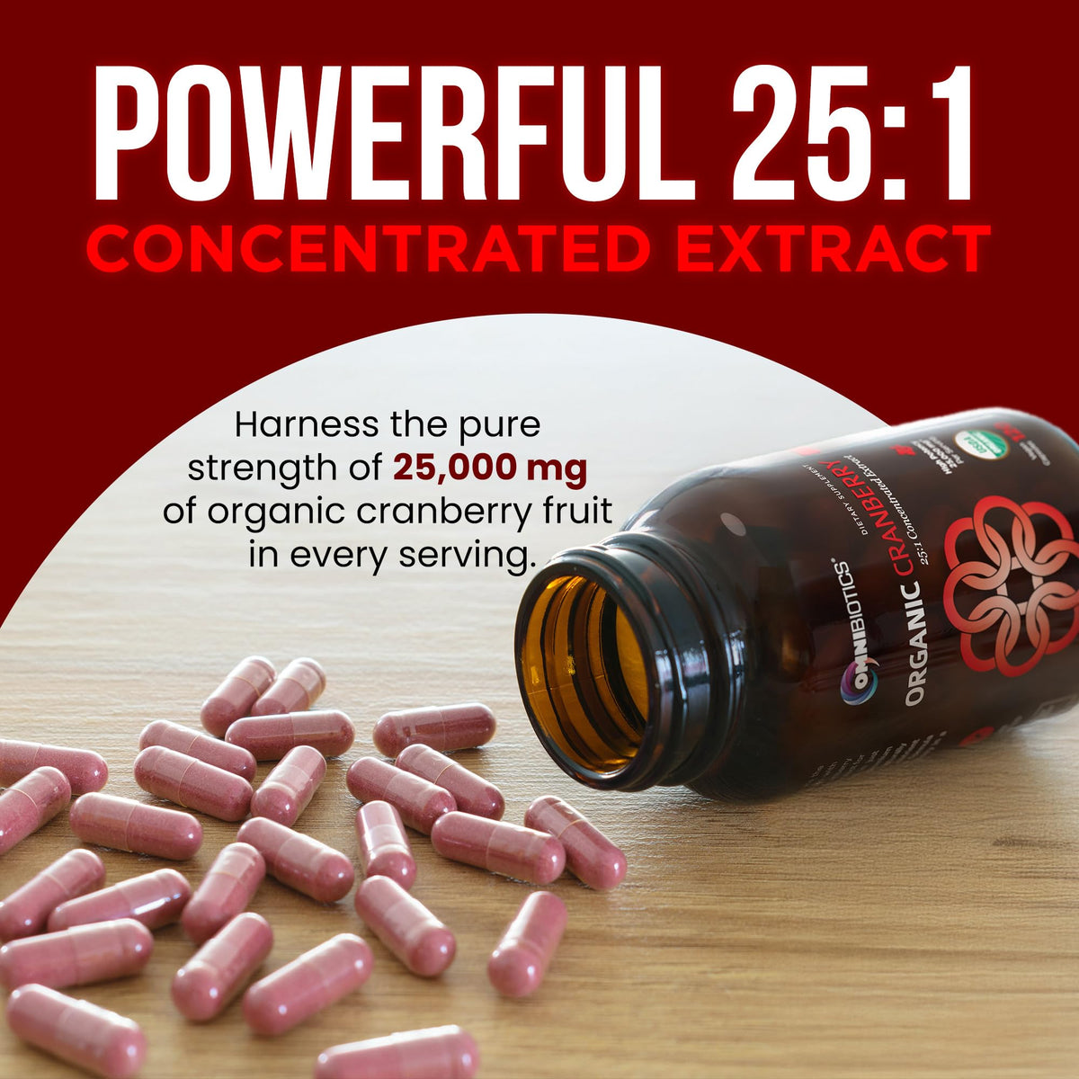 OmniBiotics canneberge bio 25:1 extrait concentré en capsules