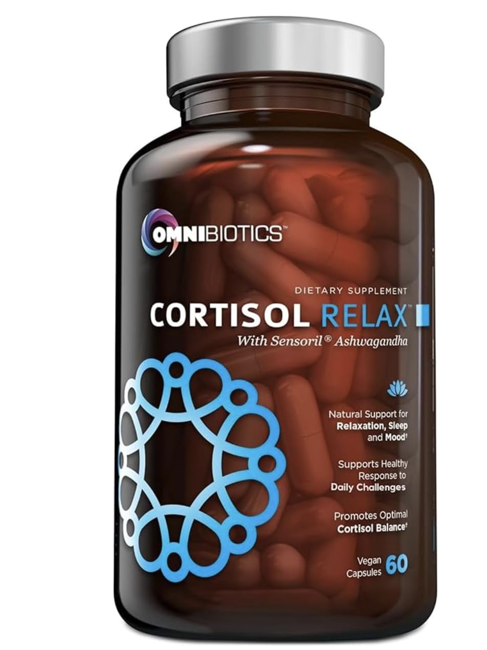 OmniBiotics Complément Alimentaire Cortisol 60 Capsules Végétales vue de face