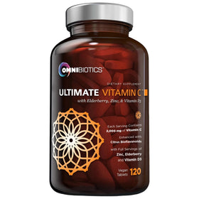 OmniBiotics Complément Alimentaire Vitamine C 2000mg 120 Comprimés Végétaliens vue de face