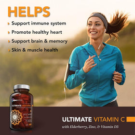 OmniBiotics Complément Alimentaire Vitamine C 2000mg 120 Comprimés Végétaliens comprimé