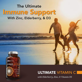 OmniBiotics Complément Alimentaire Vitamine C 2000mg 120 Comprimés Végétaliens côté