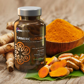 OmniBiotics Curcuma Bio 1500mg - vue de dessus de la bouteille