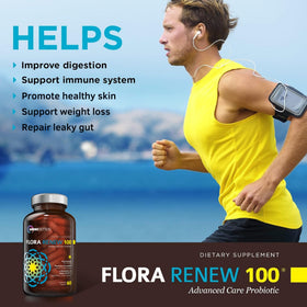 OmniBiotics Flora Renew 100 capsules végétales en gros plan