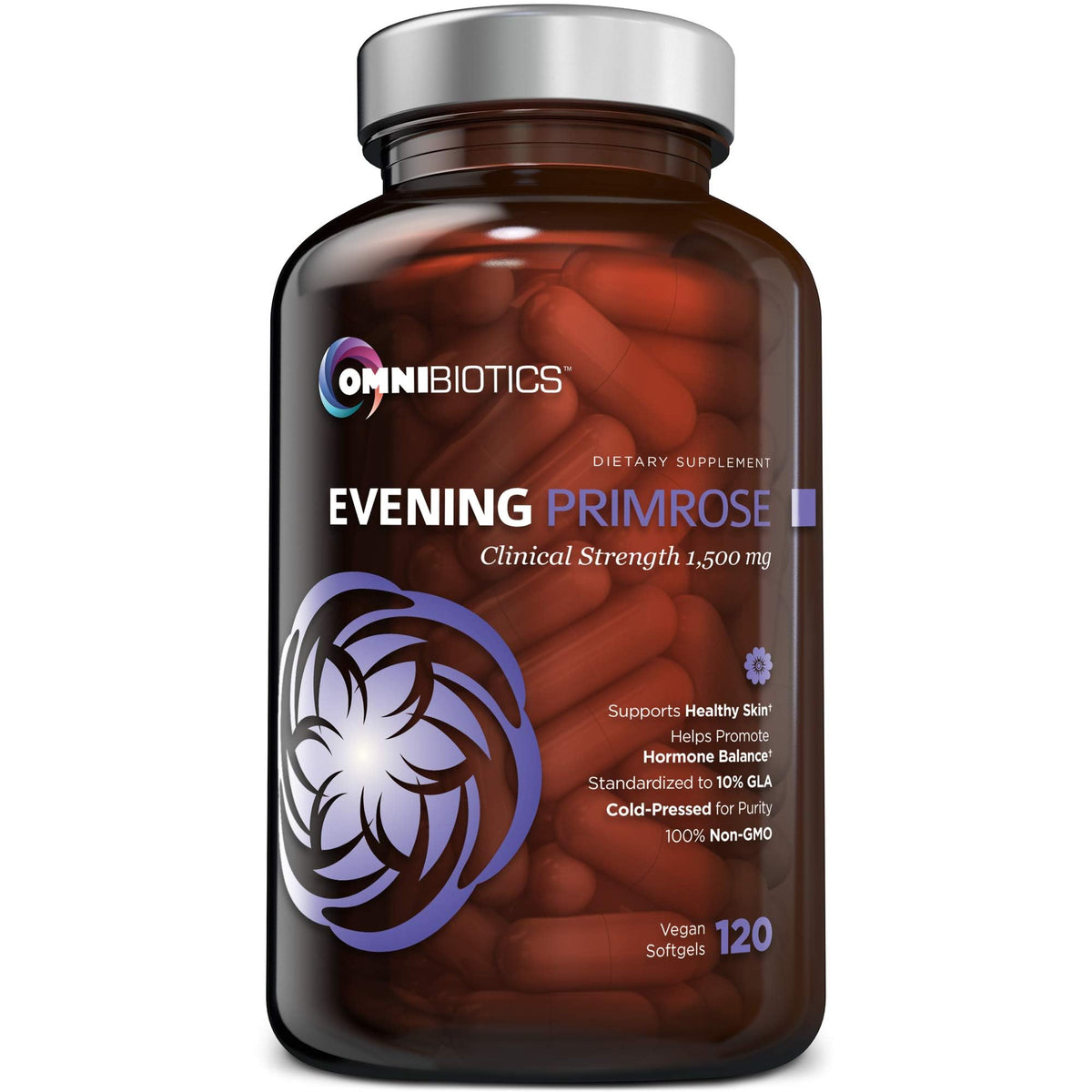 OmniBiotics Huile de Bourrache 1500mg capsules vegan devant