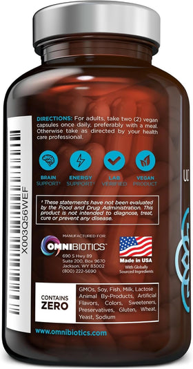 OmniBiotics Multivitamines Quotidiennes 120 Capsules Végétales - emballage
