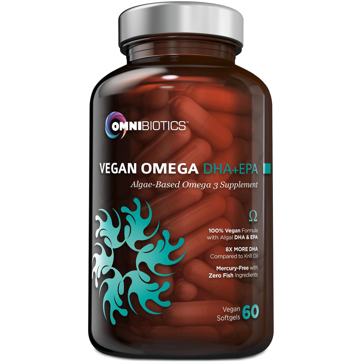OmniBiotics Omega-3 Vegan DHA EPA 60 capsules vue de face