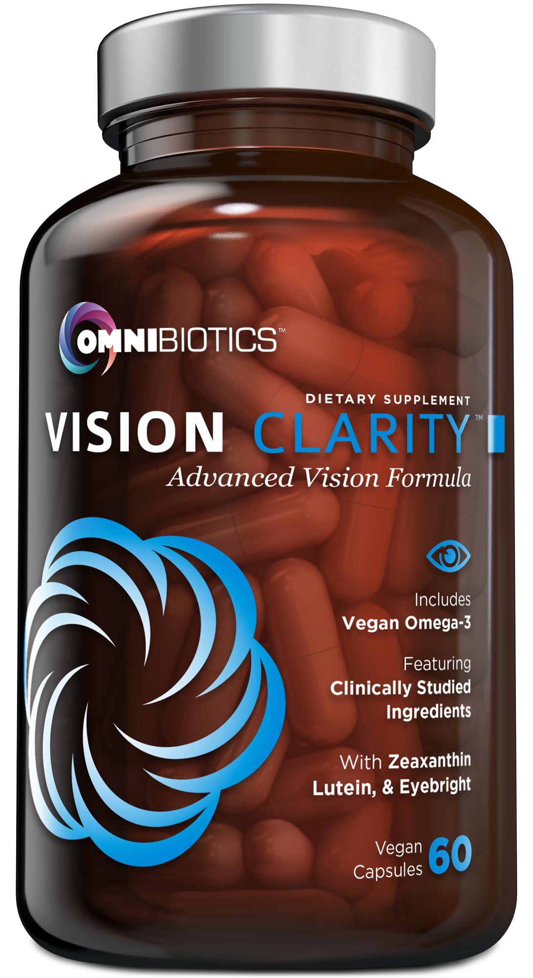 OmniBiotics Vision Clarity 60 capsules végétales, vue de face