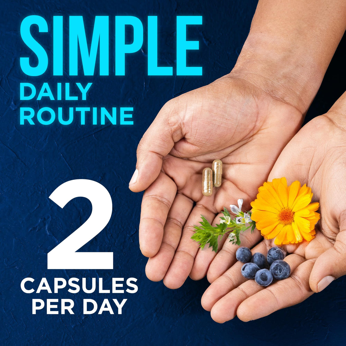 OmniBiotics Vision Clarity avec des fruits et légumes frais